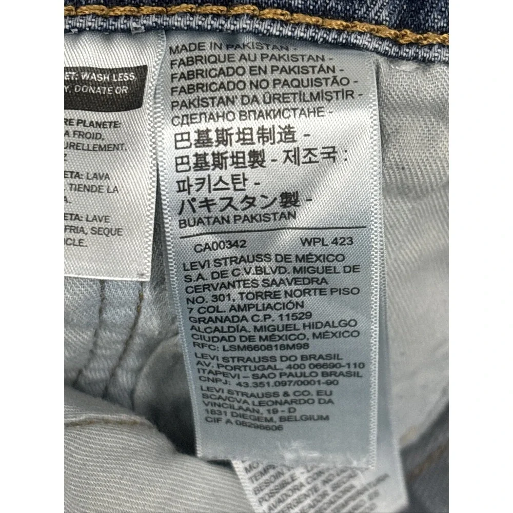 Levi's‎ 505 Jeans Mens 38x32 Blue Medium Wash Denim Regular Fit Stretch Straight